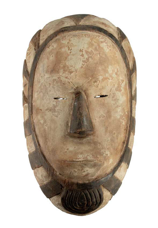 Masque africain Ngon Ntang Fang du Gabon – bois et pigmentation naturelle