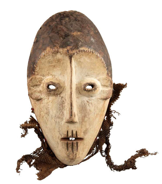 Masque Lega en bois et kaolin – République démocratique du Congo