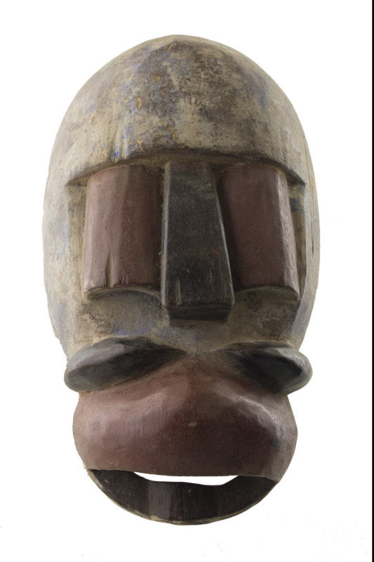 Masque africain Bété de Côte d’Ivoire en bois et pigments