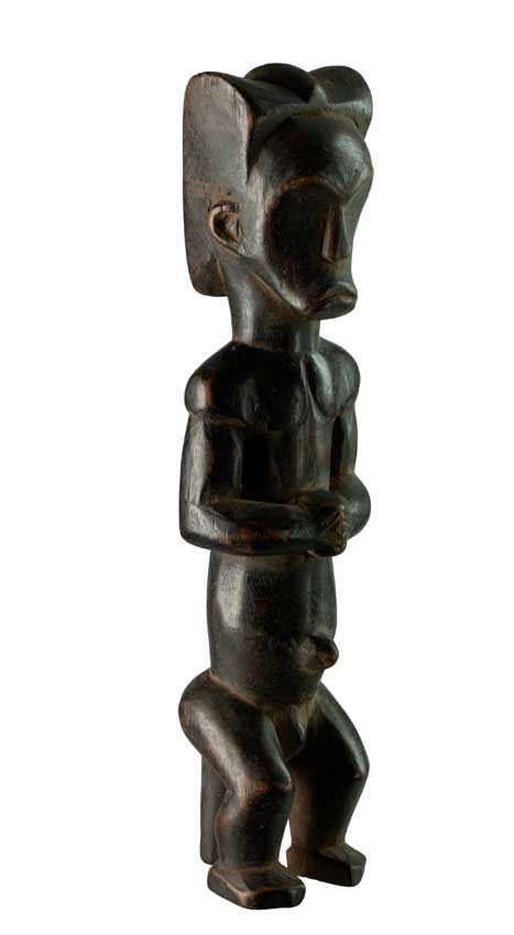 Statuette reliquaire Fang – Gardien africain en bois du Gabon