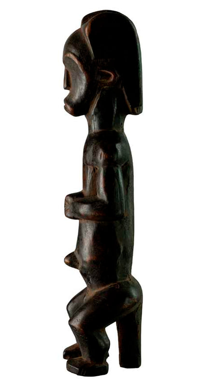 Statuette reliquaire Fang – Gardien africain en bois du Gabon