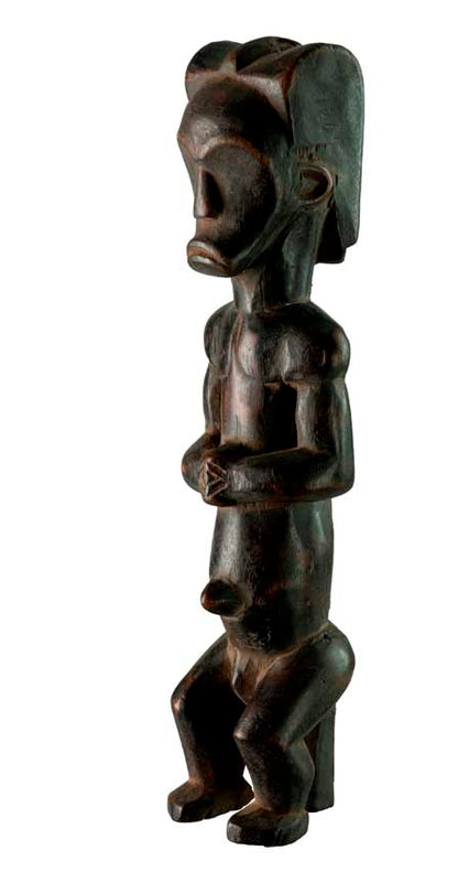 Statuette reliquaire Fang – Gardien africain en bois du Gabon