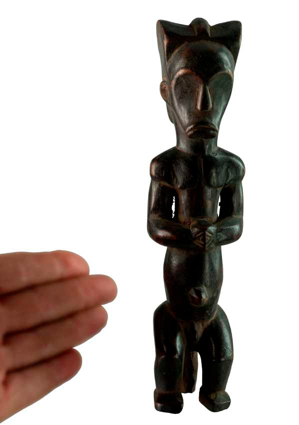 Statuette reliquaire Fang – Gardien africain en bois du Gabon