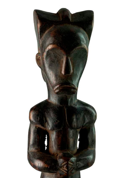 Statuette reliquaire Fang – Gardien africain en bois du Gabon