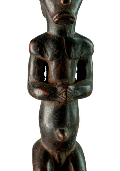Statuette reliquaire Fang – Gardien africain en bois du Gabon