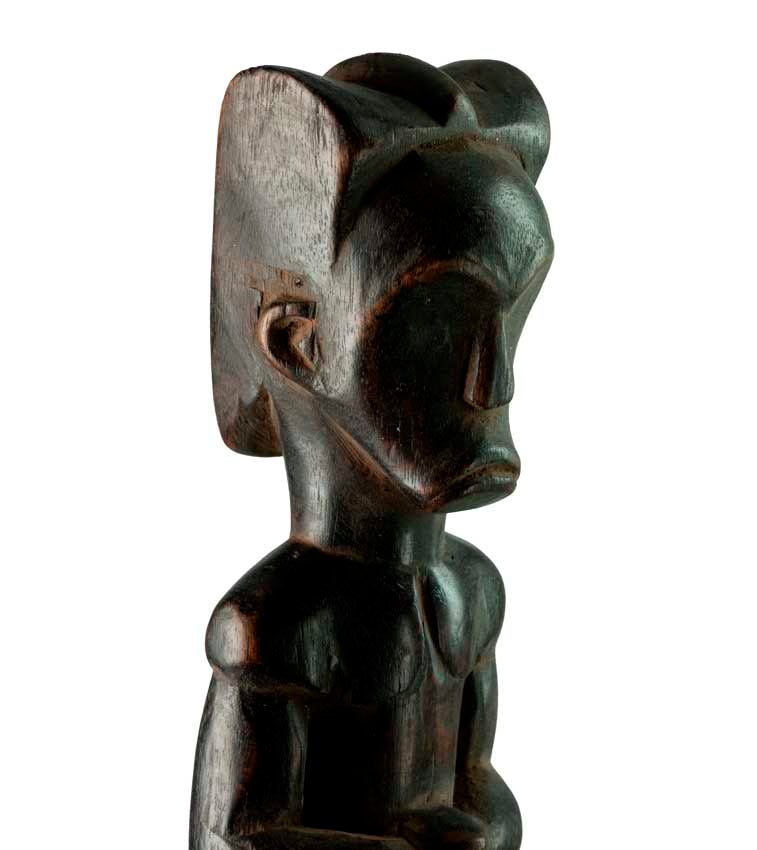 Statuette reliquaire Fang – Gardien africain en bois du Gabon