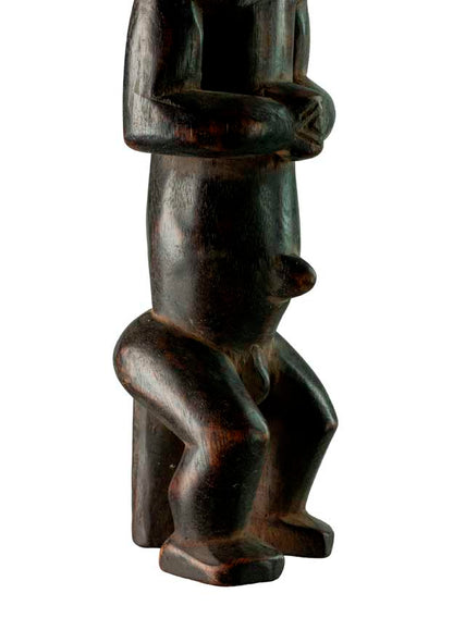 Statuette reliquaire Fang – Gardien africain en bois du Gabon