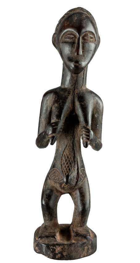 Statuette africaine Zela – Figure féminine en bois de République Démocratique du Congo
