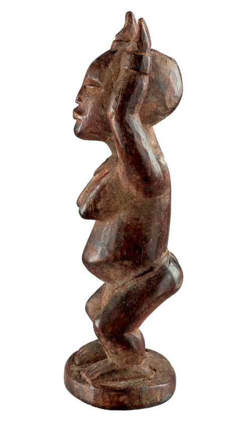 Statuette africaine Dogon Tellem – Sculpture en bois et pigments du Mali