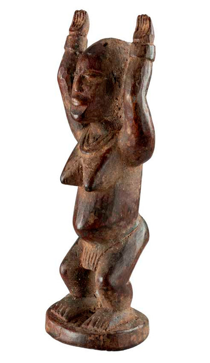 Statuette africaine Dogon Tellem – Sculpture en bois et pigments du Mali