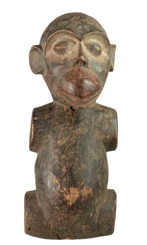 Statue Singe Ngil Bulu – Sculpture africaine en bois du Cameroun