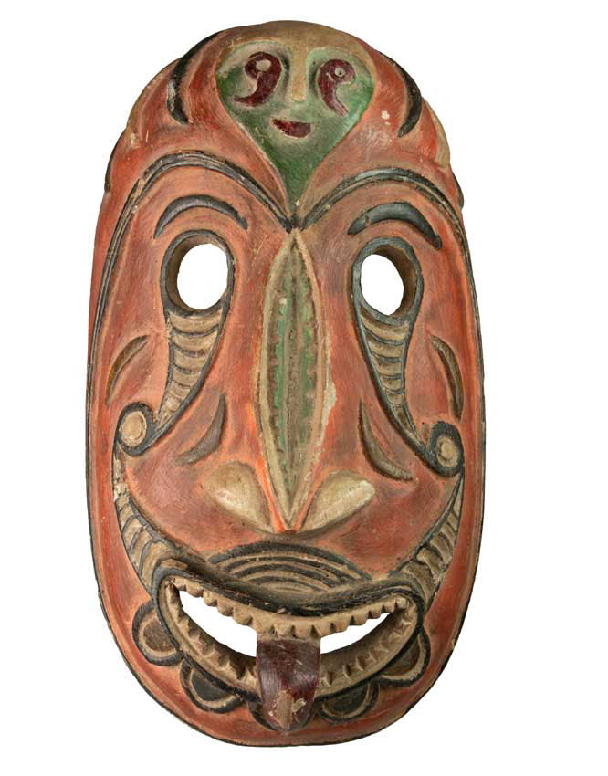 Masque Sepik en bois – Art tribal de Nouvelle-Guinée