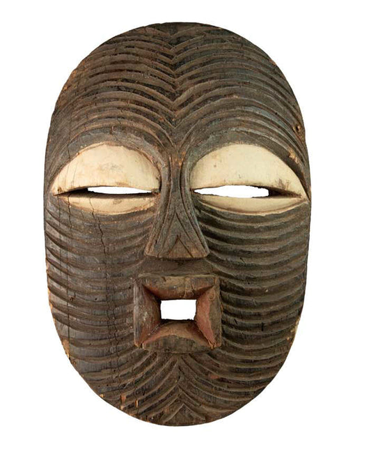Masque Luba Kifwebe africain en bois – sculpture coutumière