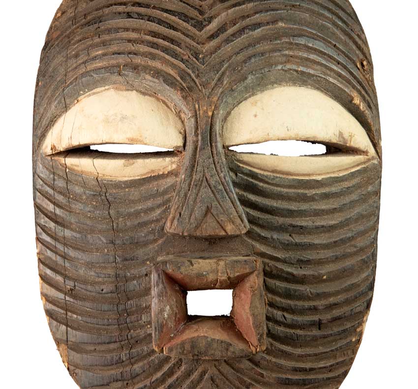 Masque africain Luba Kifwebe – Sculpture traditionnelle en bois