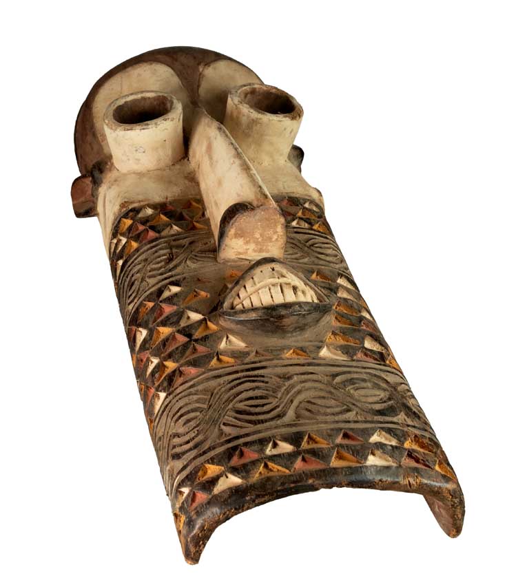 Masque africain Pende – Sculpture traditionnelle en bois