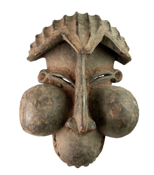 Masque africain Bamoun en bois – Art coutumier