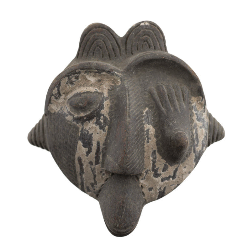 Masquette africaine votive en terre cuite – masque passeport miniature