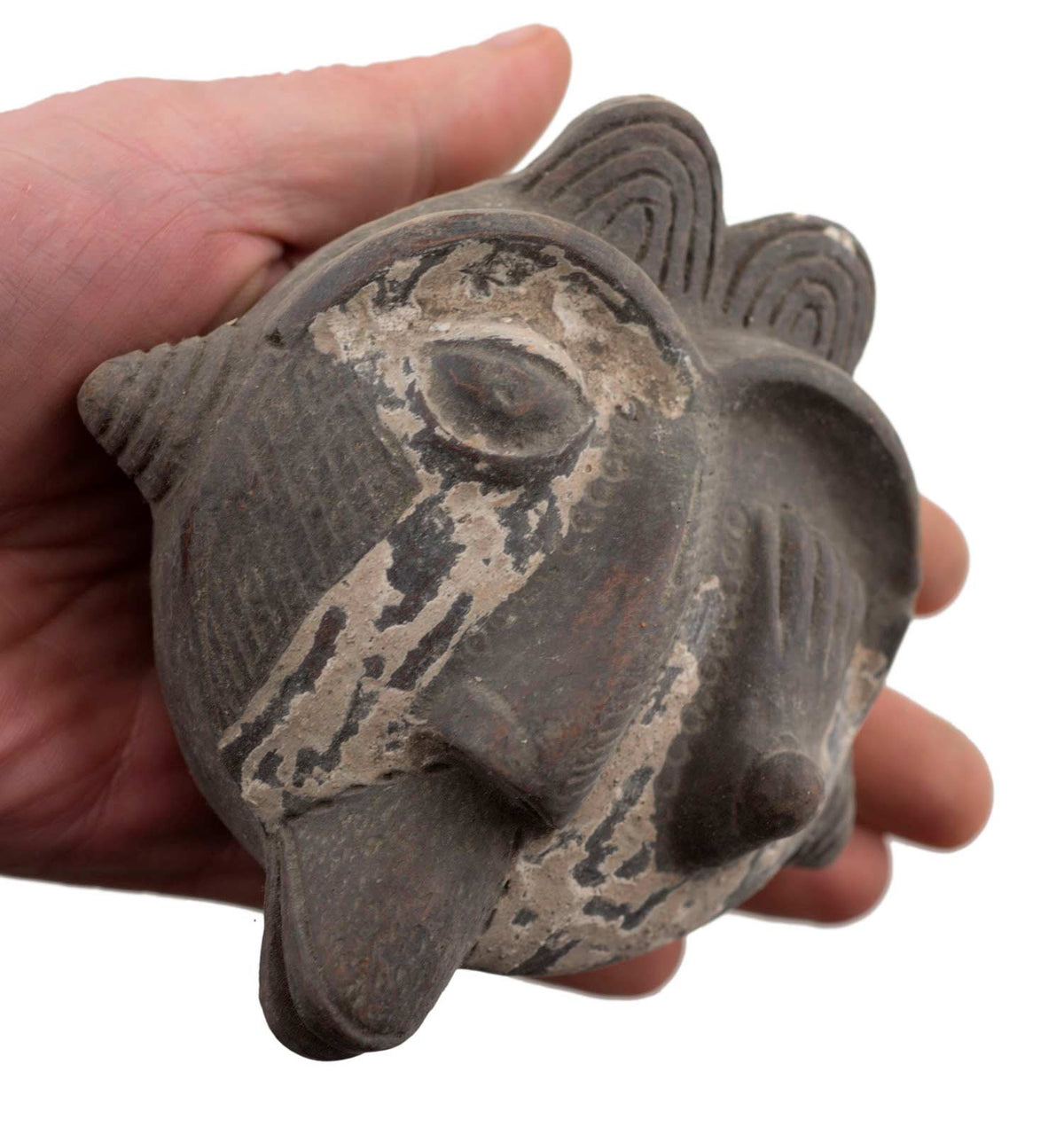 Masquette africaine votive en terre cuite – masque passeport miniature