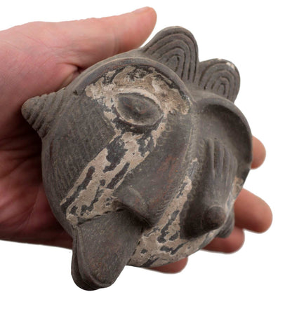 Masquette africaine votive en terre cuite – masque passeport miniature