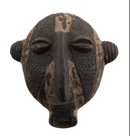 Masquette africaine votive en terre cuite – masque passeport miniature
