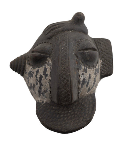 Masquette africaine votive en terre cuite – masque passeport miniature