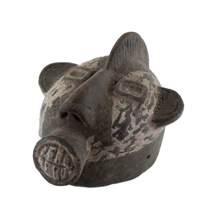 Masquette africaine votive en terre cuite – masque passeport miniature