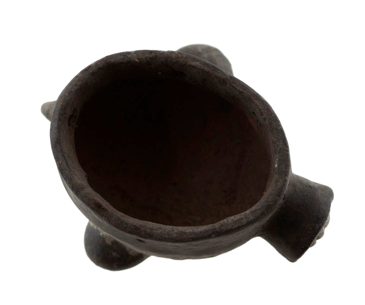 Masquette africaine votive en terre cuite – masque passeport miniature