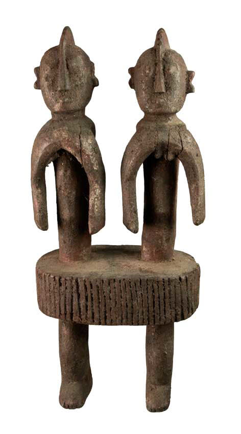 Statue africaine Mumuye – Figure de jumeaux en bois