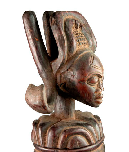 Statue africaine Tshokwe – Pot à onguent, RDC