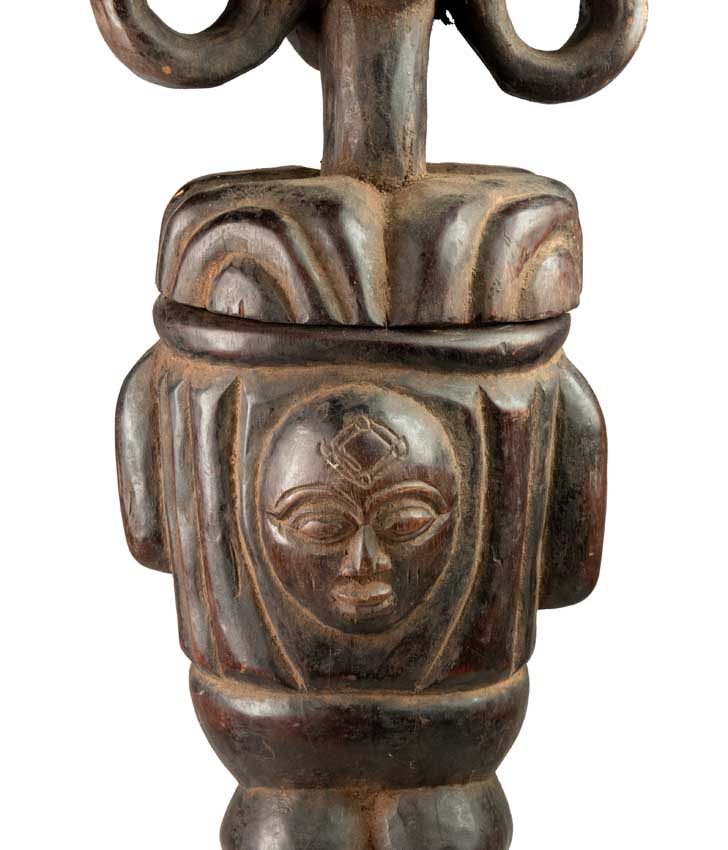 Statue africaine Tshokwe – Pot à onguent, RDC