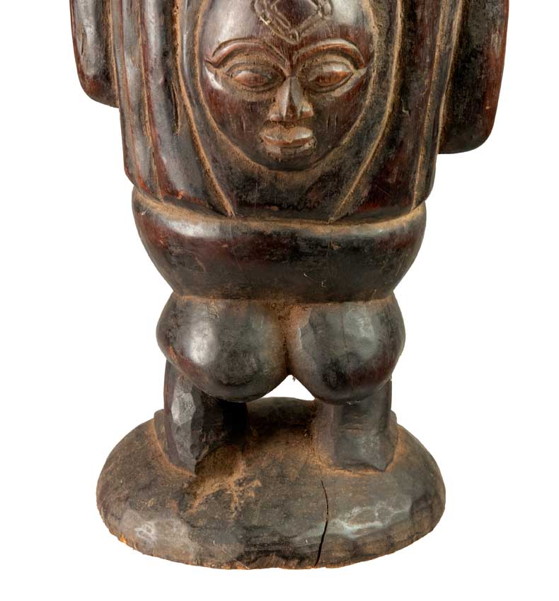 Statue africaine Tshokwe – Pot à onguent, RDC