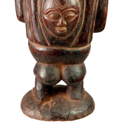 Statue africaine Tshokwe – Pot à onguent, RDC