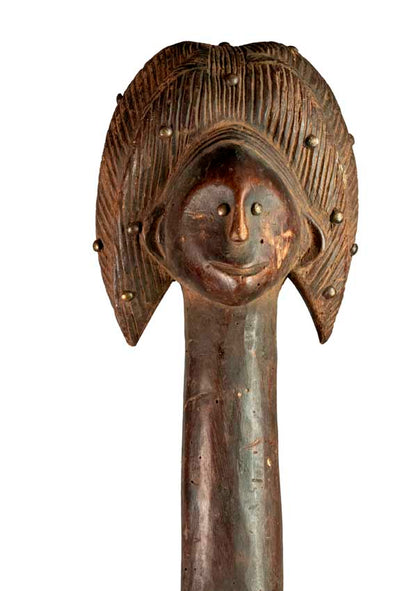 Sceptre Fang Byeri – Objet cérémoniel africain en bois du Gabon