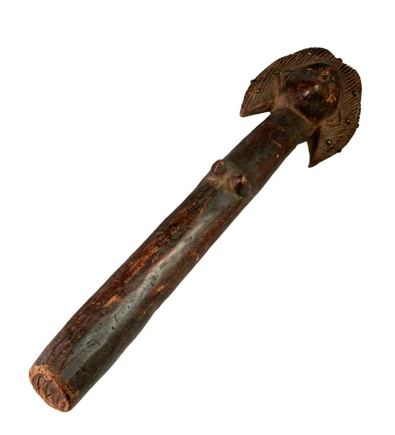 Sceptre Fang Byeri – Objet cérémoniel africain en bois du Gabon