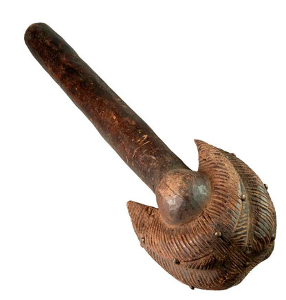 Sceptre Fang Byeri – Objet cérémoniel africain en bois du Gabon