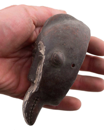 Masquette africaine votive en terre cuite – masque passeport miniature