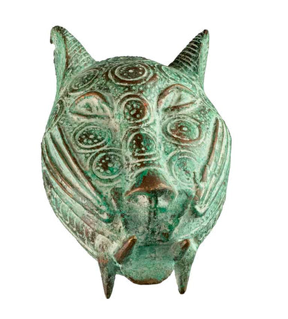 Tête de léopard Yoruba en bronze – Nigéria