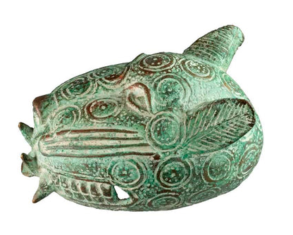 Tête de léopard Yoruba en bronze – Nigéria