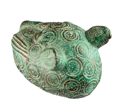 Tête de léopard Yoruba en bronze – Nigéria