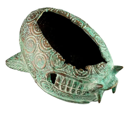 Tête de léopard Yoruba en bronze – Nigéria