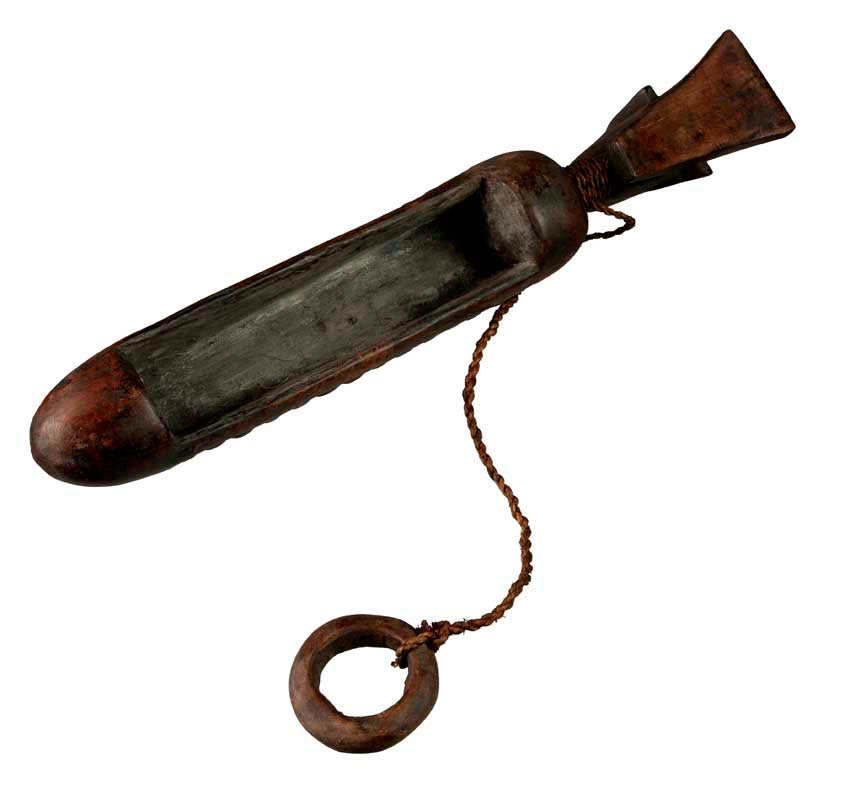 Guiro africain anthropomorphe en bois – Instrument de musique