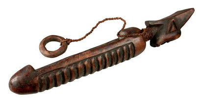 Guiro africain anthropomorphe en bois – Instrument de musique