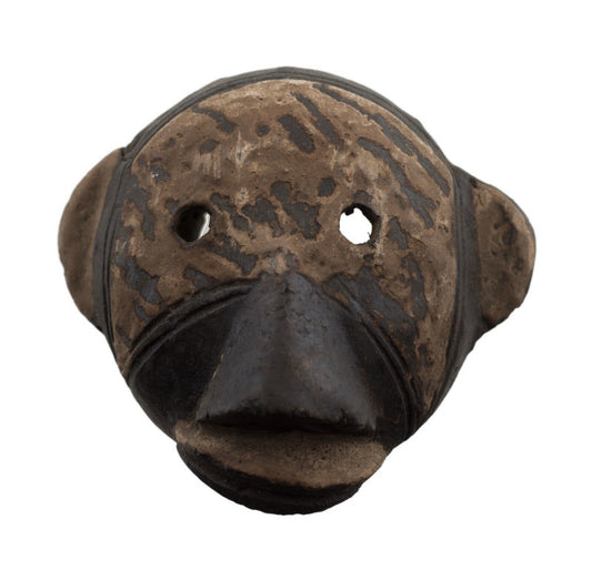 Masquette africaine votive Bulu en terre cuite – masque passeport divinatoire