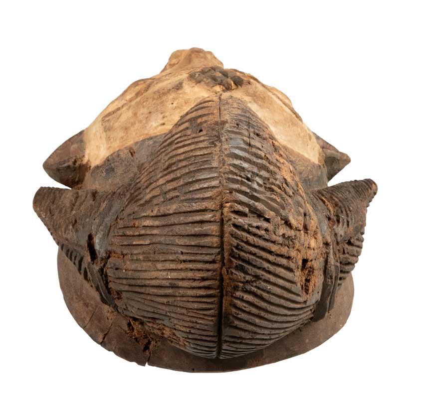 Masque Punu africain en bois – 35 cm