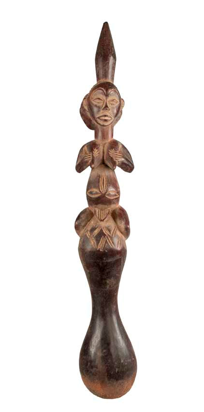 Statue Pygmée Pilon 50 cm en bois – Art tribal africain du Cameroun
