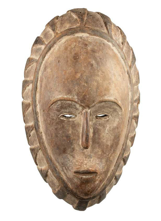 Masque africain Fang en bois – sculpture d’Afrique centrale