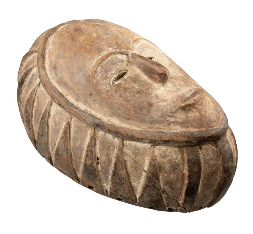 Masque africain Fang en bois – sculpture d’Afrique centrale