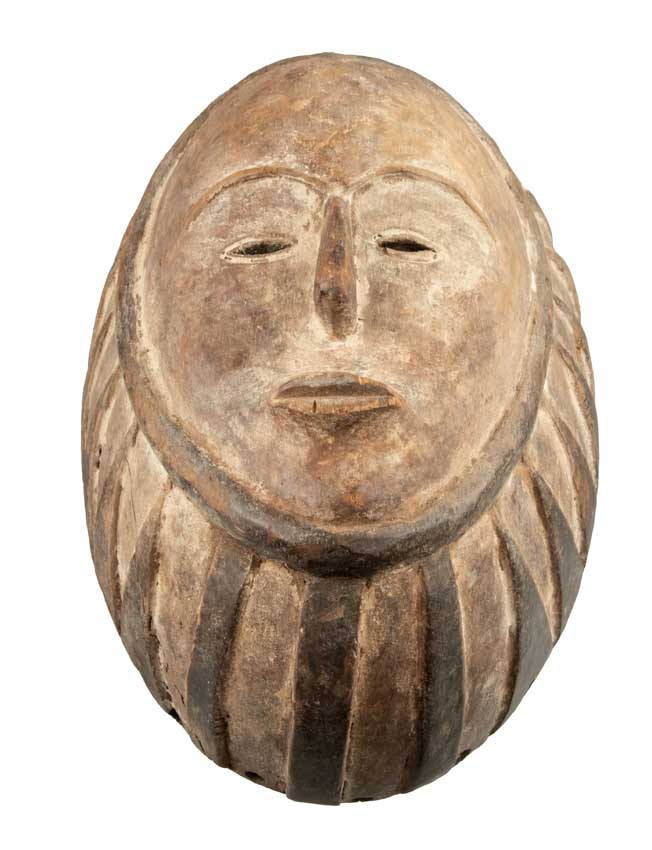 Masque africain Fang en bois – sculpture d’Afrique centrale