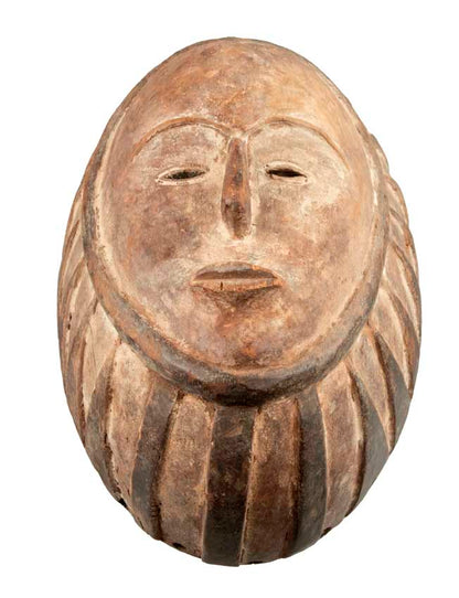 Masque africain Fang en bois – sculpture d’Afrique centrale