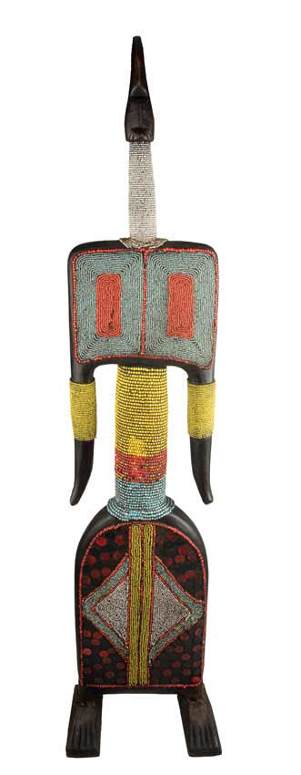 Grande statue Namji – Poupée africaine de 104,5 cm du Cameroun